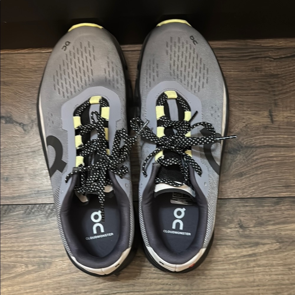 On Cloudmonster Gray Running Shoes
